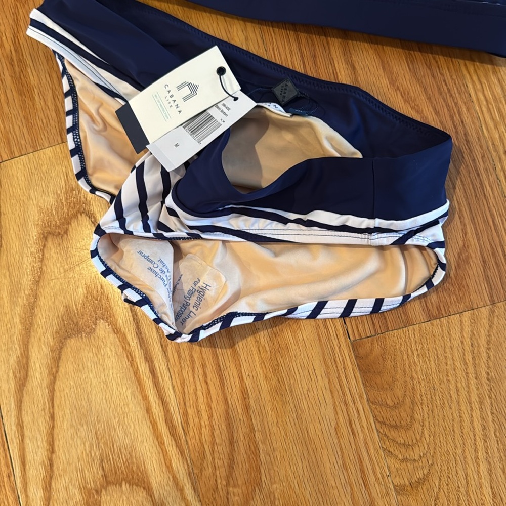 Cabana Life Blue and White Striped Bikini Swimwear - Picture 5 of 8